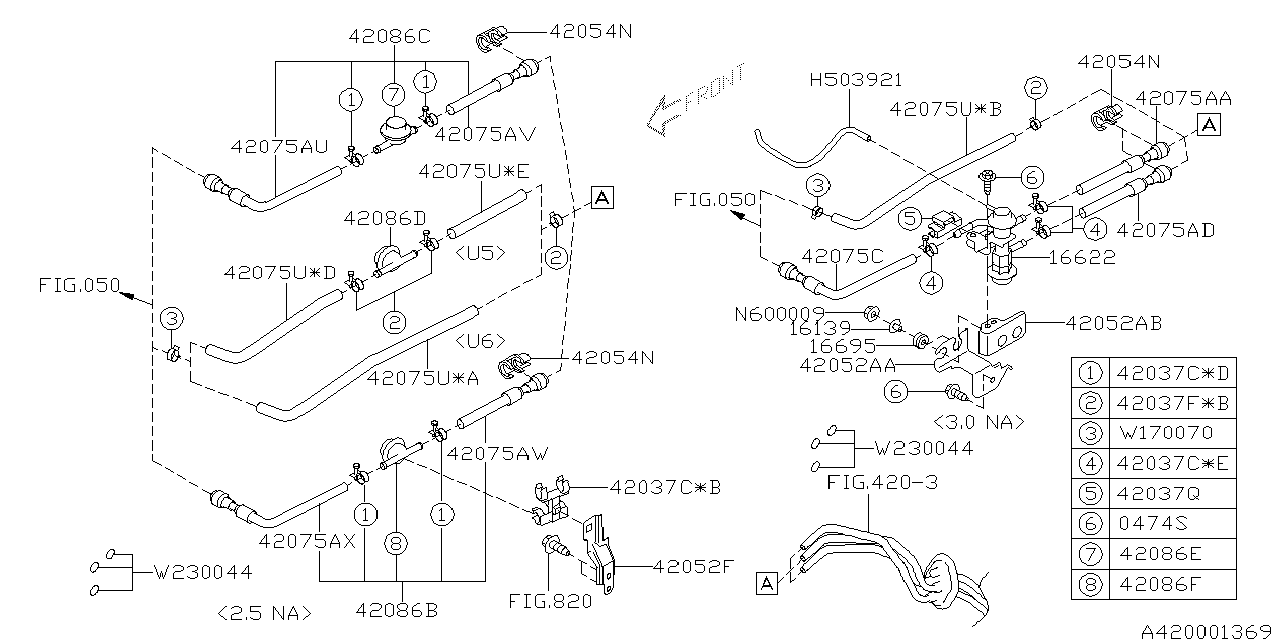 Diagram FUEL PIPING for your 2014 Subaru Impreza  Limited Sedan 