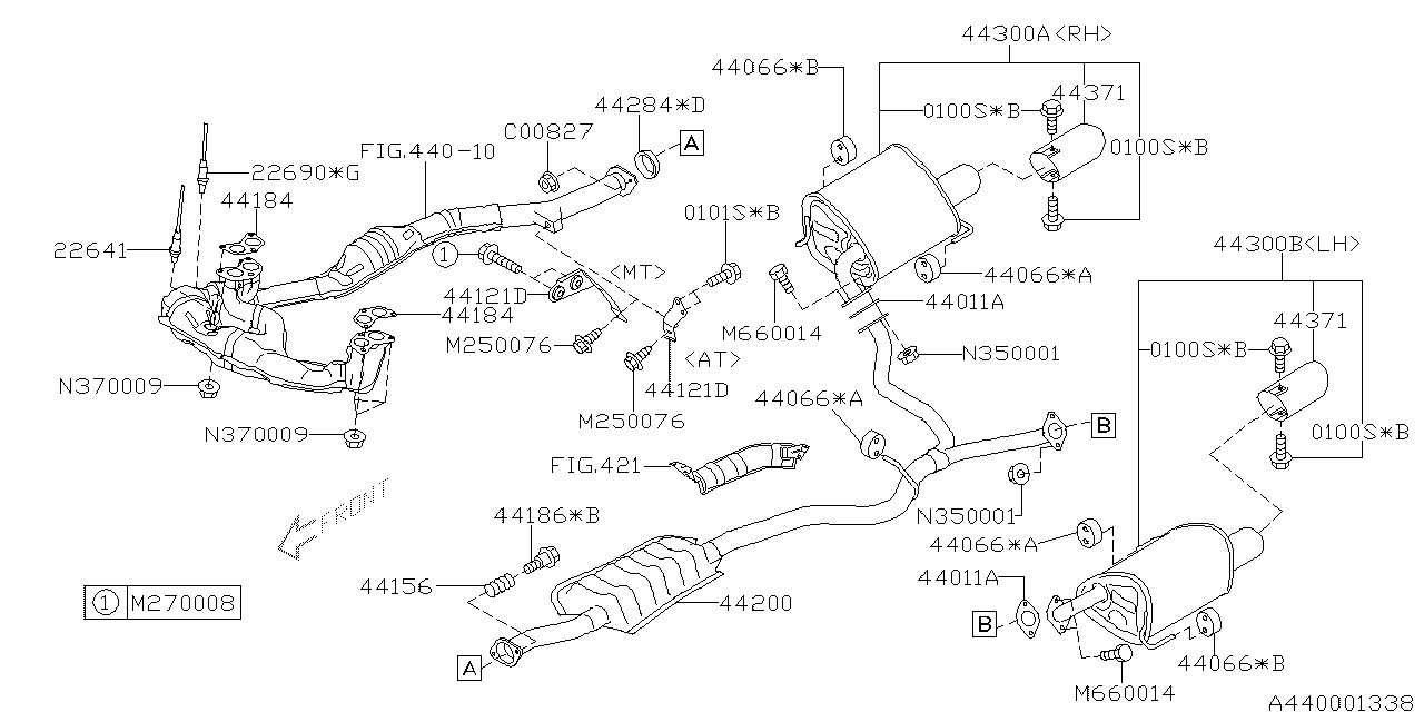 Diagram EXHAUST for your 2010 Subaru Impreza  GT Sedan 