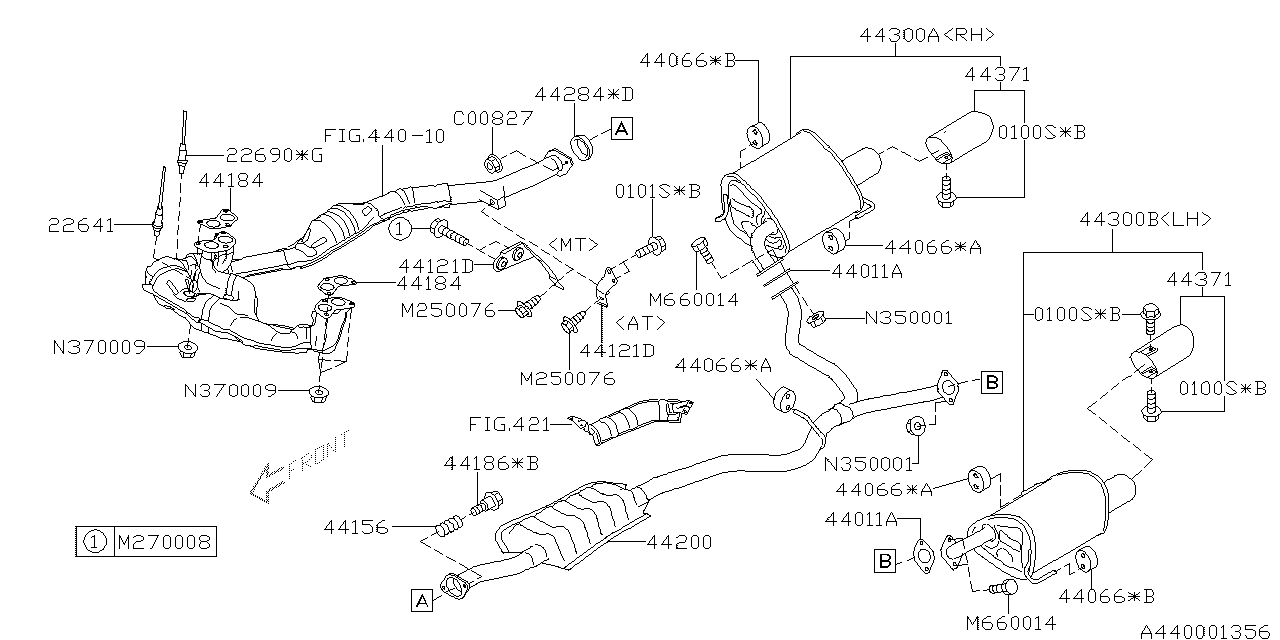 Diagram EXHAUST for your 2014 Subaru Tribeca   