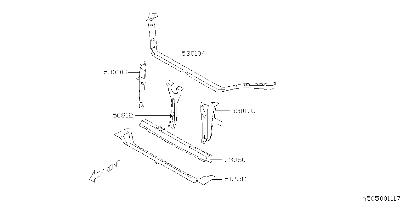 Diagram BODY PANEL for your Subaru Legacy  