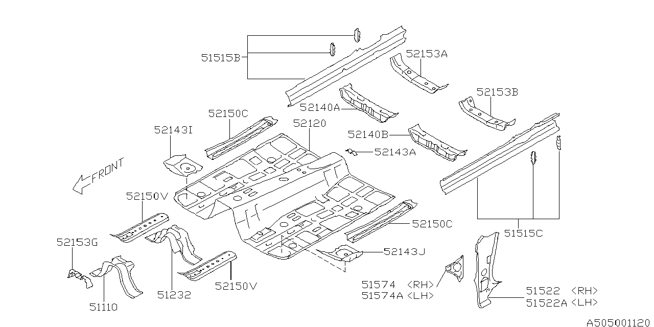 Diagram BODY PANEL for your 2020 Subaru BRZ 2.0L 6MT  