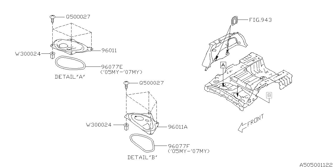 Diagram BODY PANEL for your 2011 Subaru Impreza   