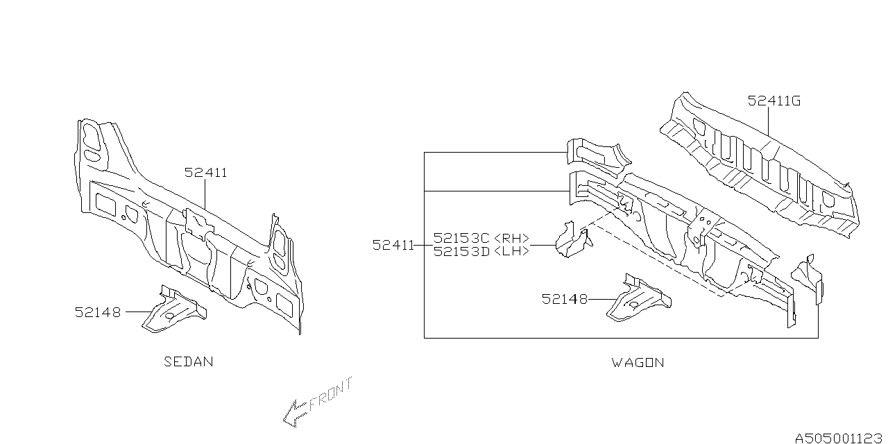 Diagram BODY PANEL for your 2009 Subaru Legacy   