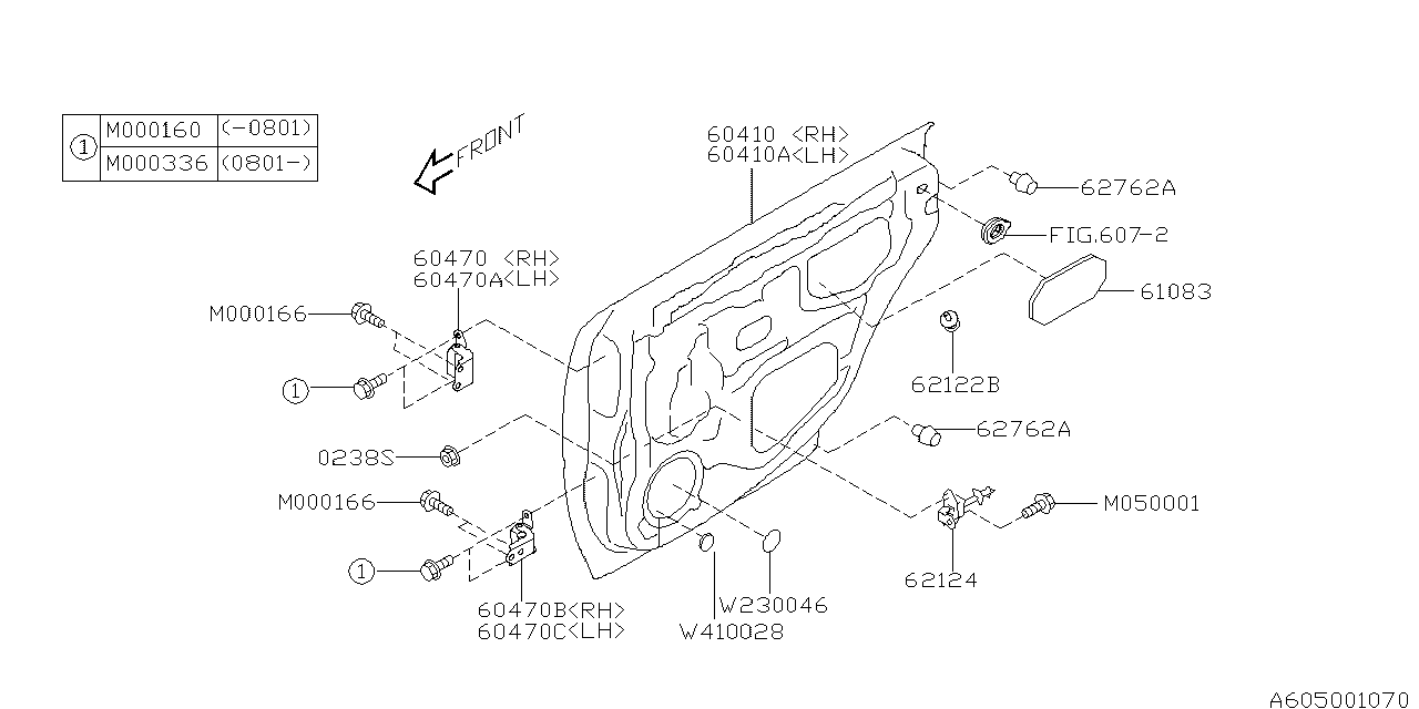 Diagram FRONT DOOR PANEL & REAR(SLIDE)DOOR PANEL for your 2018 Subaru WRX   