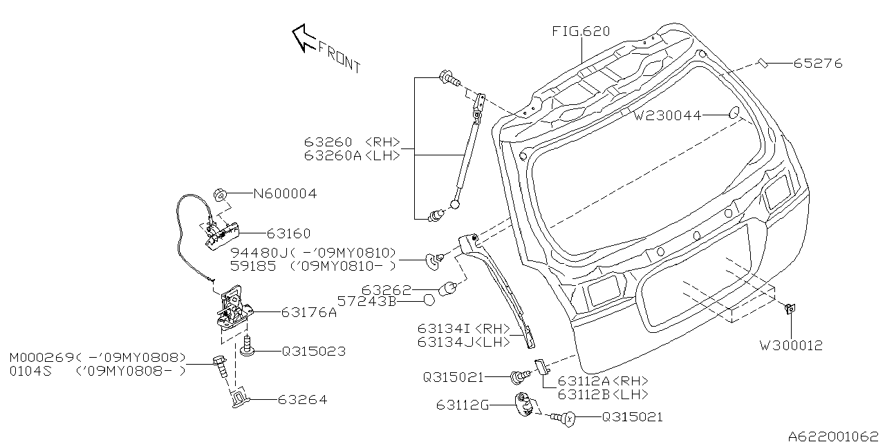 Diagram BACK DOOR PARTS for your 2025 Subaru Impreza   