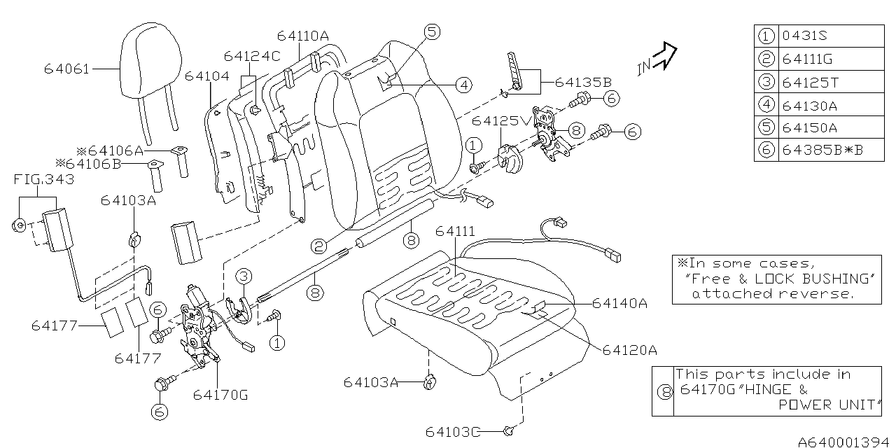 Diagram FRONT SEAT for your 2025 Subaru Impreza   