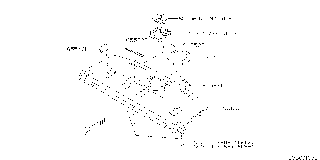 LUGGAGE SHELF REAR Diagram