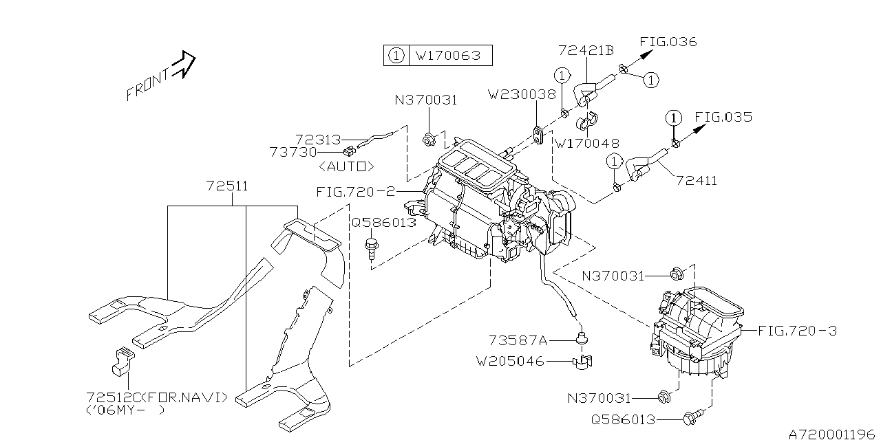 Diagram HEATER SYSTEM for your 2005 Subaru Forester   