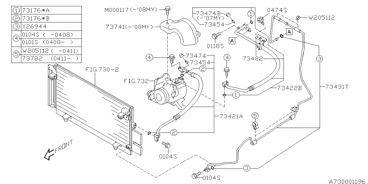 Diagram AIR CONDITIONER SYSTEM for your 2000 Subaru Impreza   