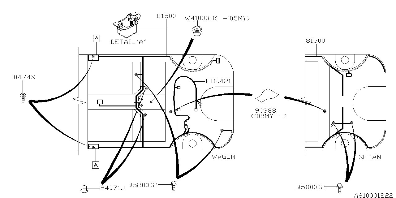 Diagram WIRING HARNESS (MAIN) for your Subaru Legacy  