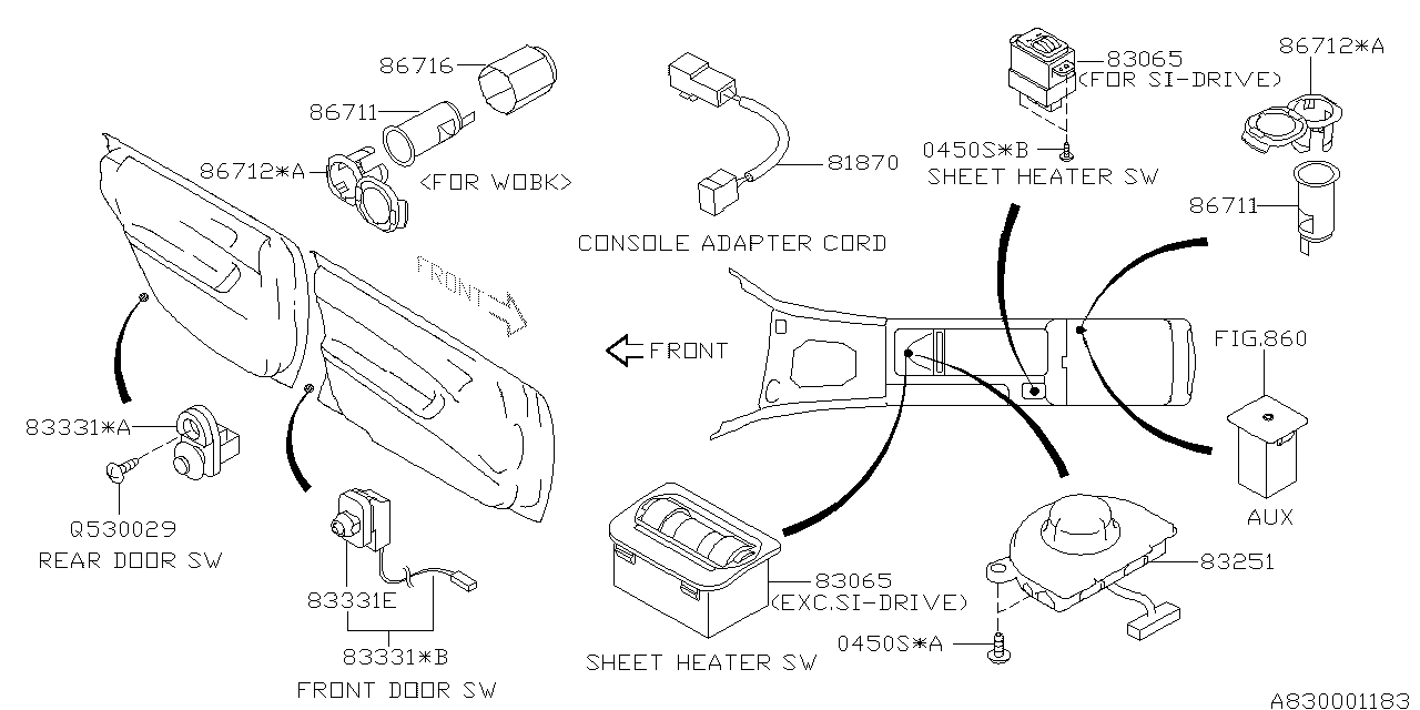 Diagram SWITCH (INSTRUMENTPANEL) for your Subaru Solterra  