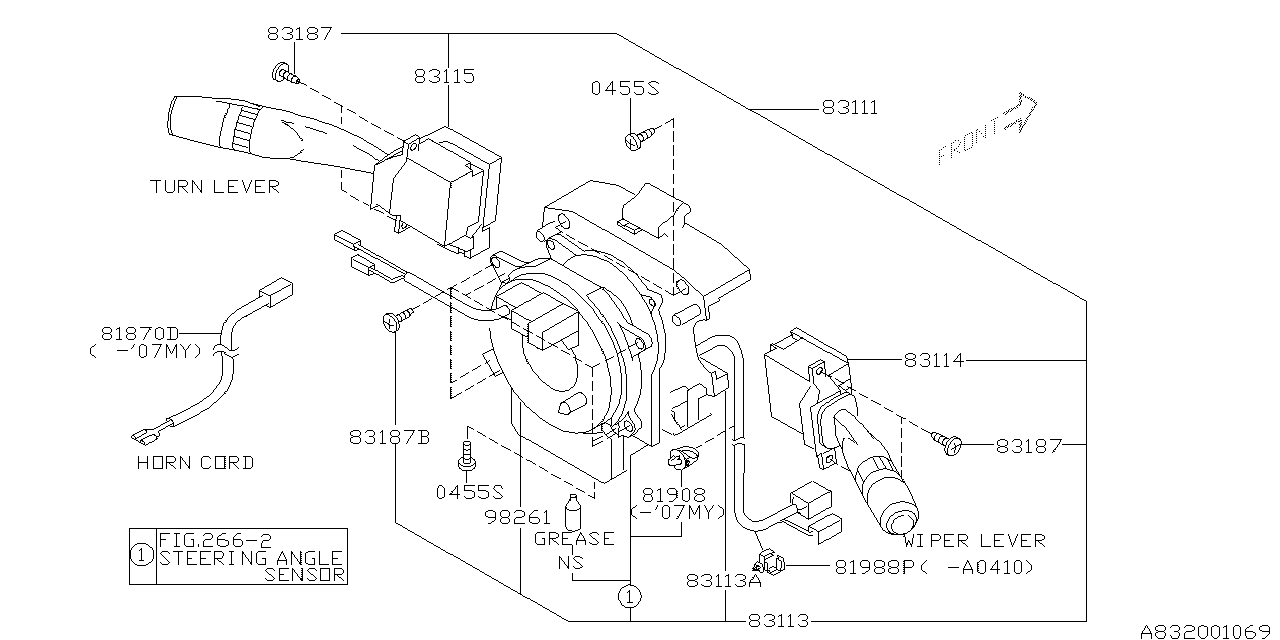 Diagram SWITCH (COMBINATION) for your 2006 Subaru Outback 2.5L 4AT WAGON 