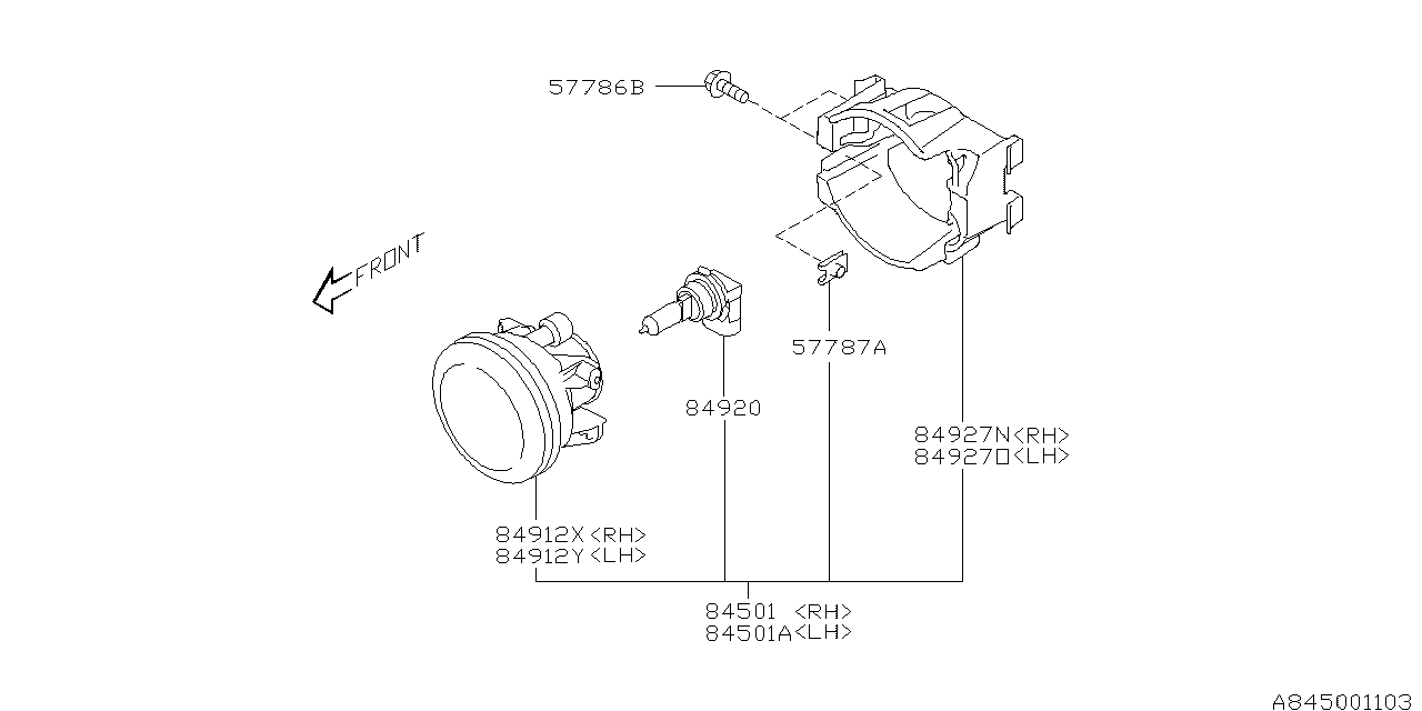 Diagram LAMP (FOG) for your 2010 Subaru Forester  XS 