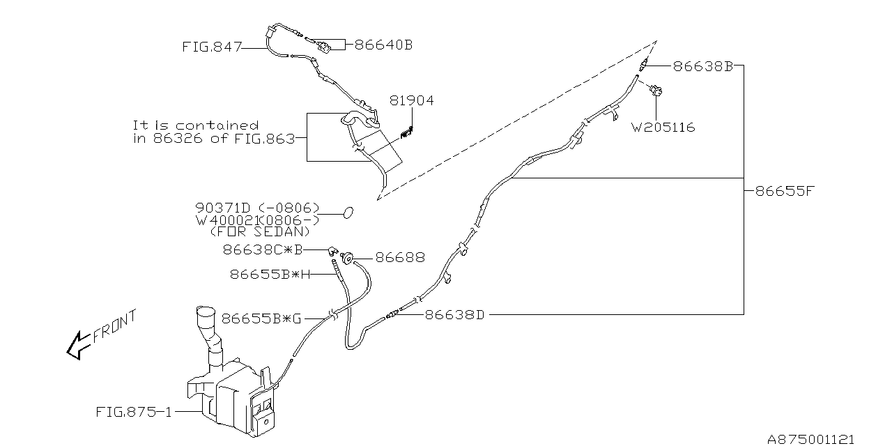 Diagram WINDSHIELD WASHER for your 2022 Subaru Crosstrek  Limited w/EyeSight 