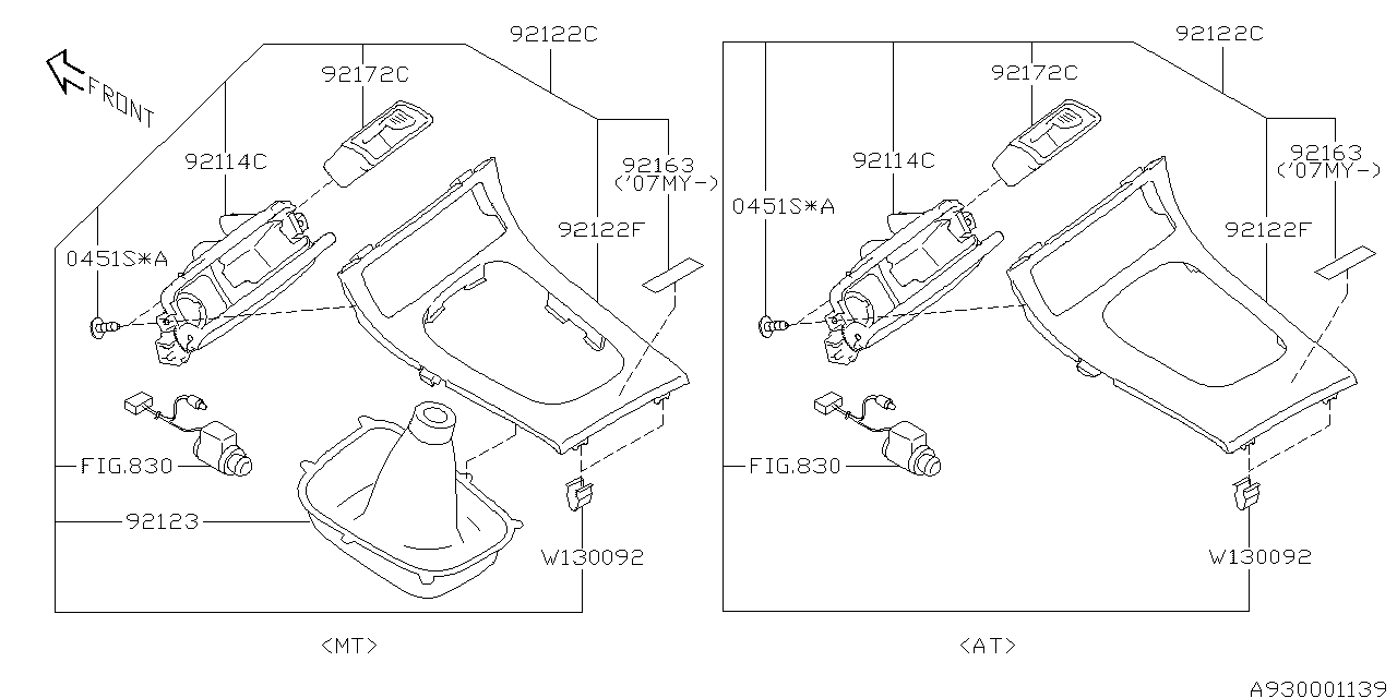 Diagram CONSOLE BOX for your 1995 Subaru Impreza   