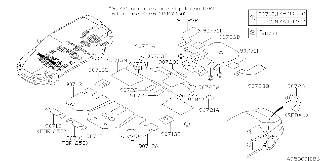 Diagram SILENCER for your Subaru Outback  