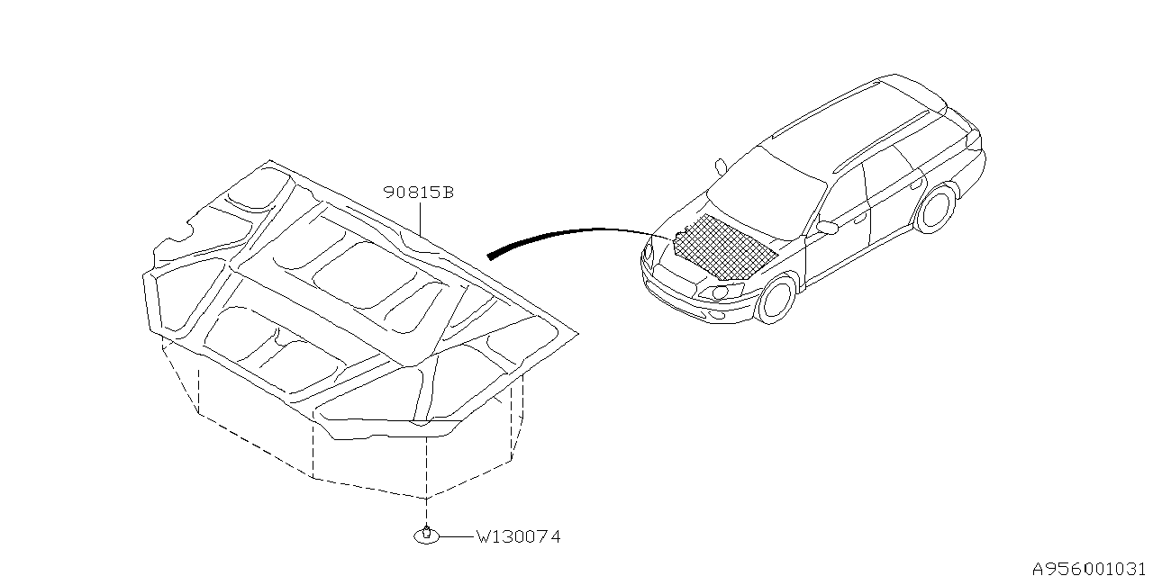 Diagram HOOD INSULATOR for your 2010 Subaru Forester  XS 