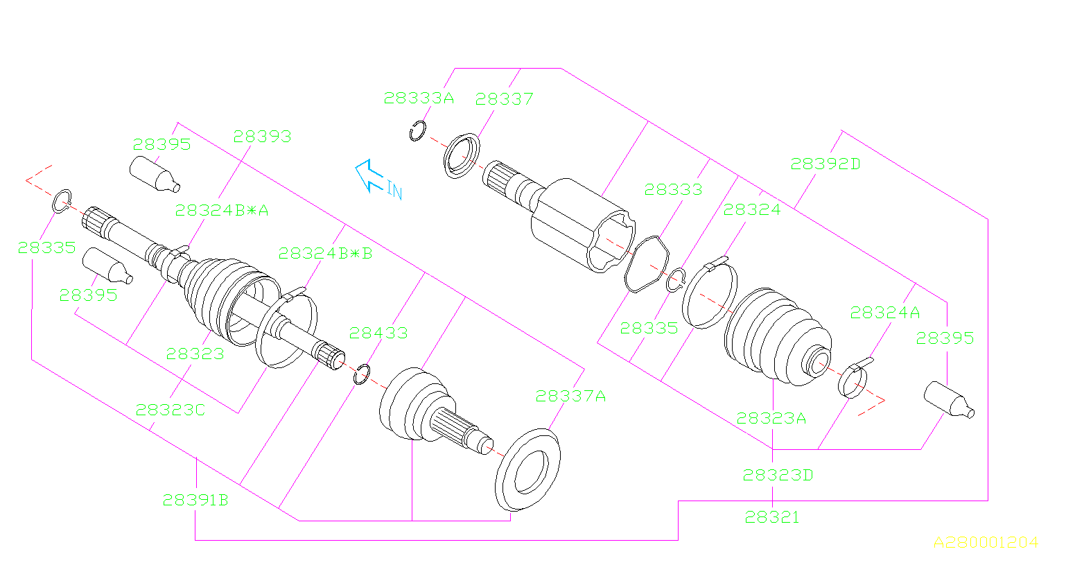 Subaru Outback Cv Axle Front Ag D Genuine Subaru Part