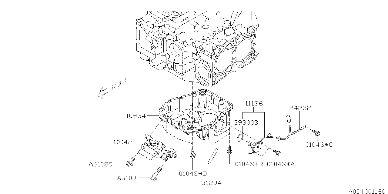 Diagram CYLINDER BLOCK for your 2021 Subaru WRX LIMITED WITH LIP ES  