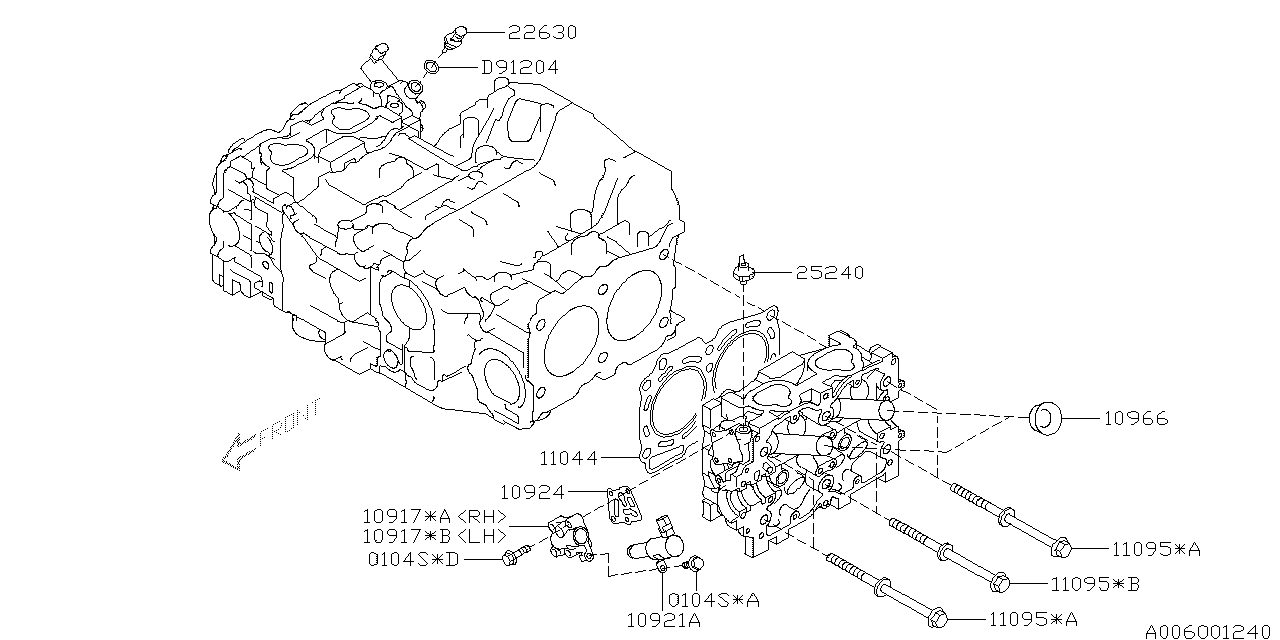 Diagram CYLINDER HEAD for your 2014 Subaru Impreza  Premium Plus Wagon 