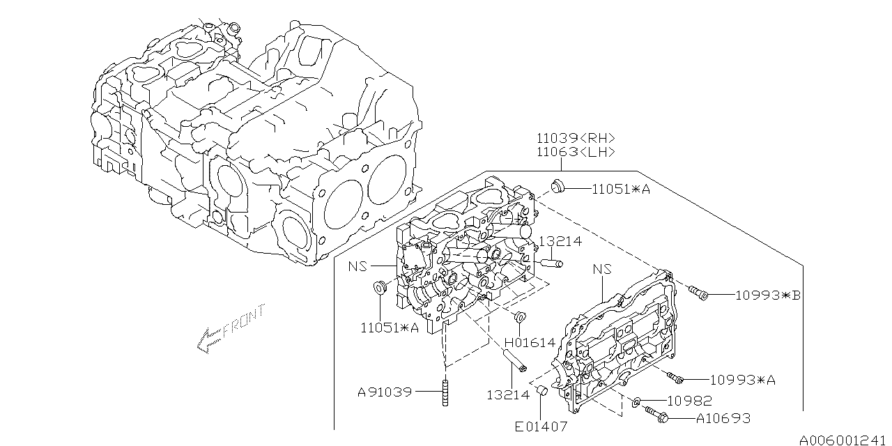 Diagram CYLINDER HEAD for your 2010 Subaru Impreza   