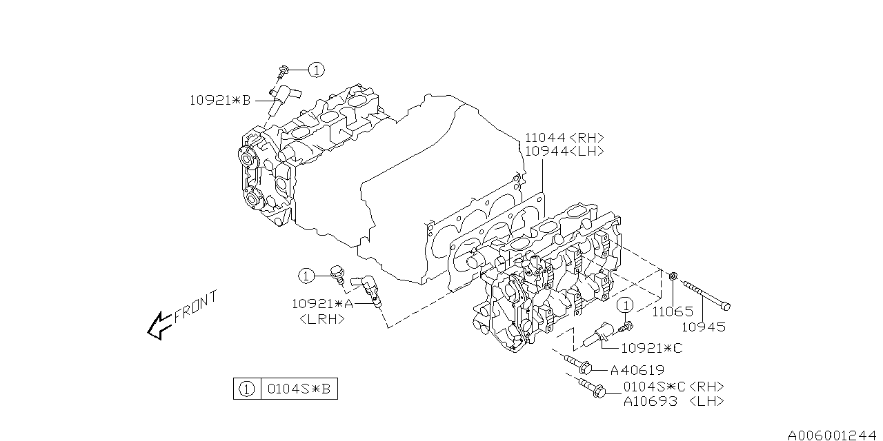 Diagram CYLINDER HEAD for your 2014 Subaru Impreza  Premium Sedan 