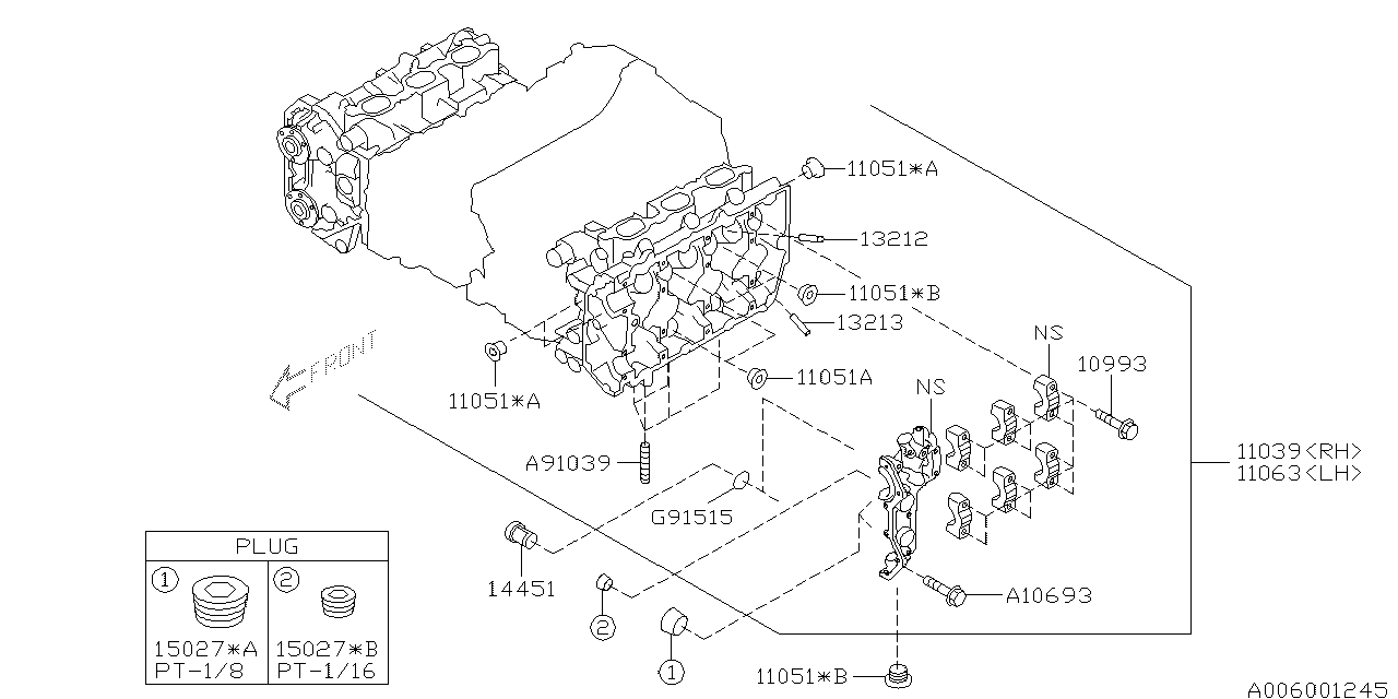 Diagram CYLINDER HEAD for your 2002 Subaru STI   