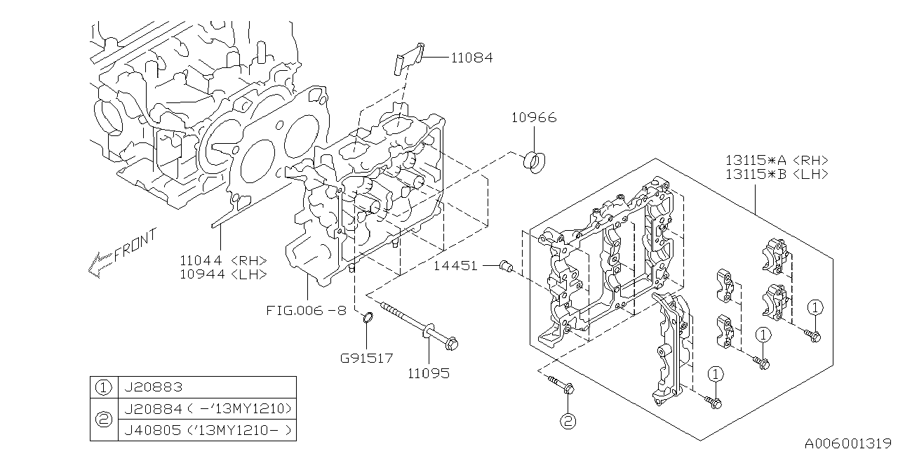 Diagram CYLINDER HEAD for your Subaru