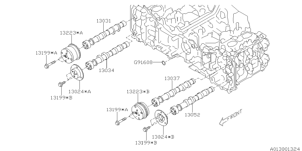 Diagram CAMSHAFT & TIMING BELT for your 2011 Subaru Outback  Premium 