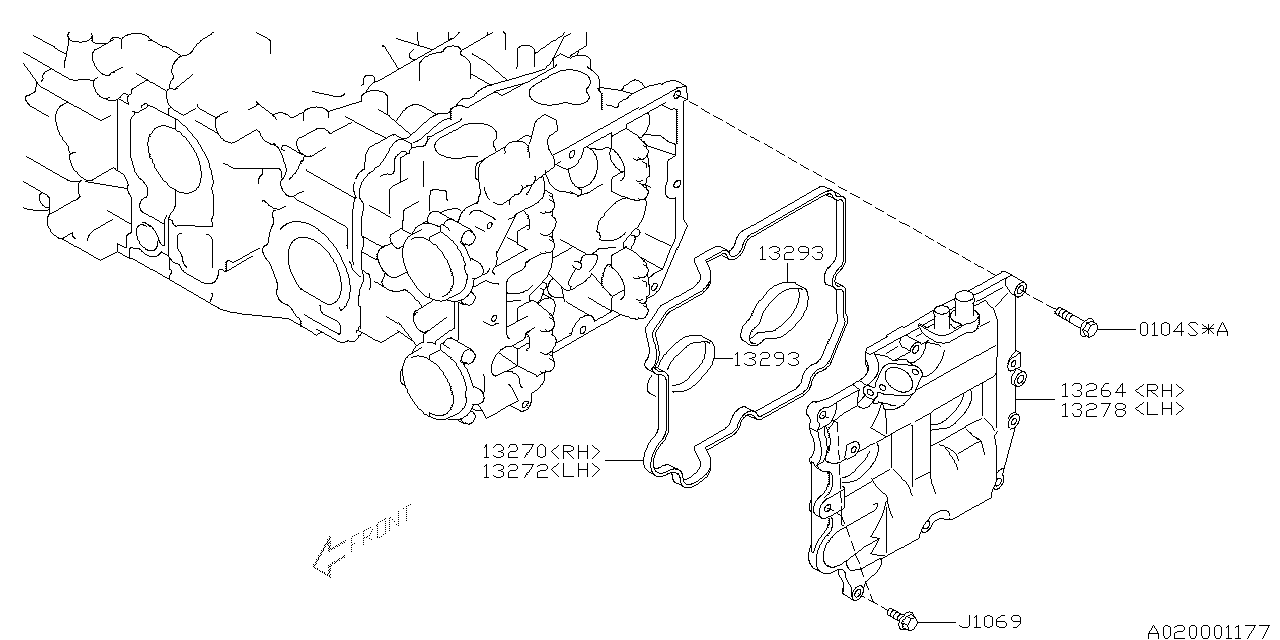 Diagram ROCKER COVER for your 2022 Subaru Impreza  Sedan 