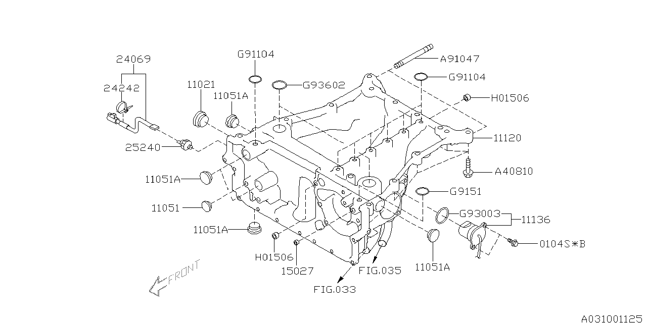 Diagram OIL PAN for your 2024 Subaru Impreza   