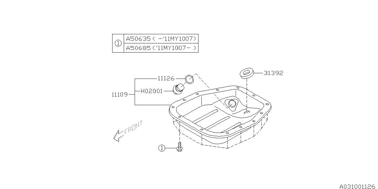 Diagram OIL PAN for your 2016 Subaru WRX  Limited 