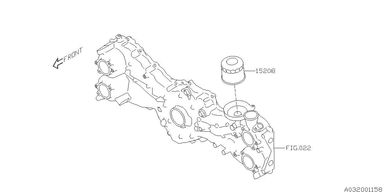 Diagram OIL PUMP & FILTER for your 2002 Subaru STI   