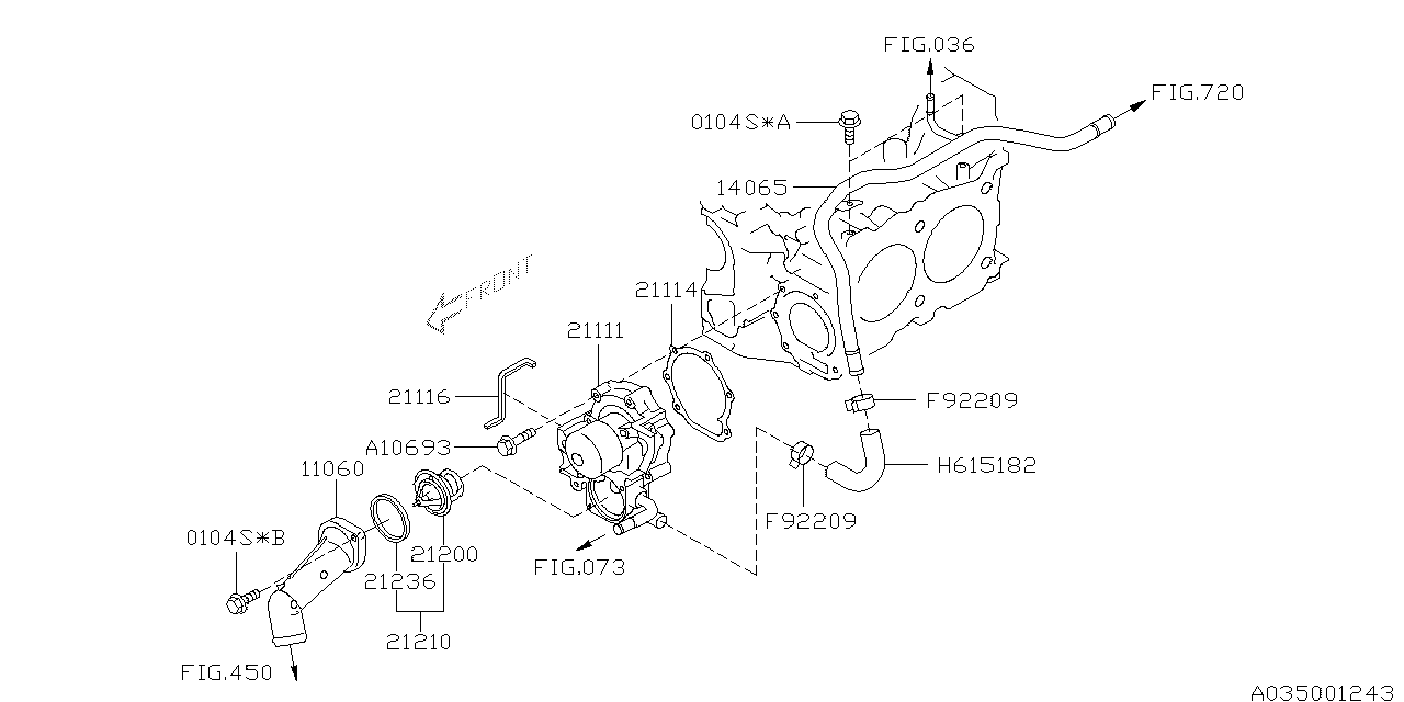 Diagram WATER PUMP for your 2018 Subaru WRX   