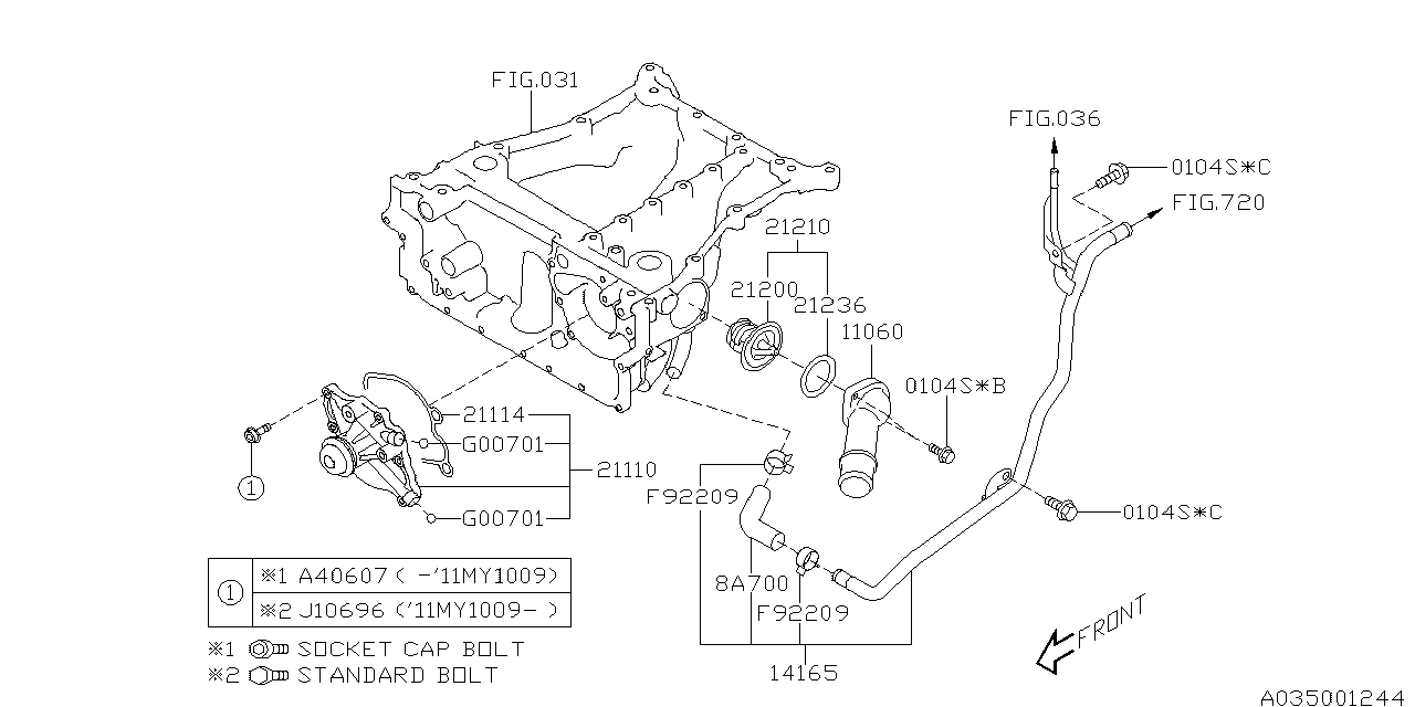 WATER PUMP Diagram