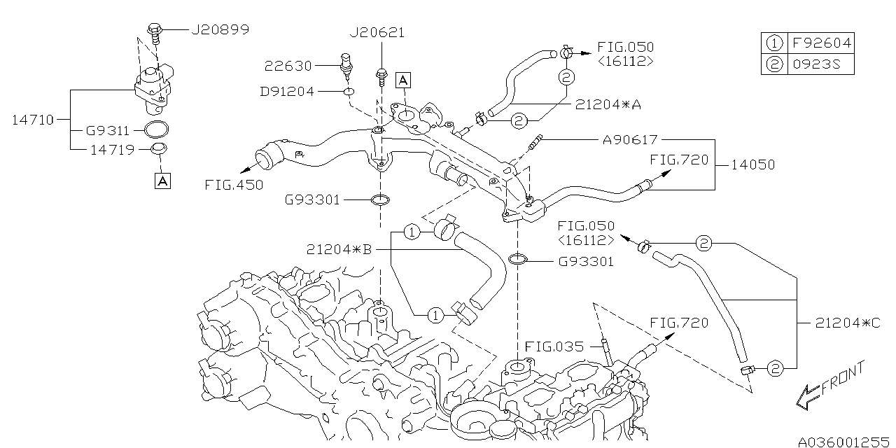 Diagram WATER PIPE (1) for your 2011 Subaru STI   