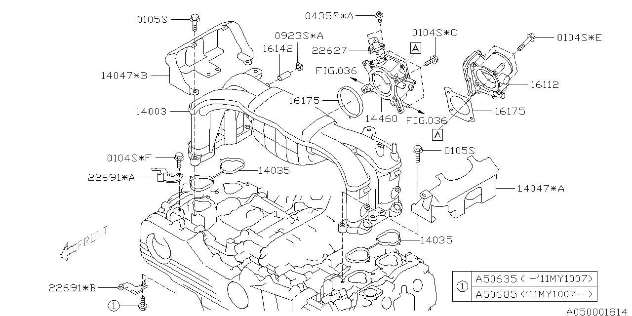 Diagram INTAKE MANIFOLD for your Subaru Crosstrek  