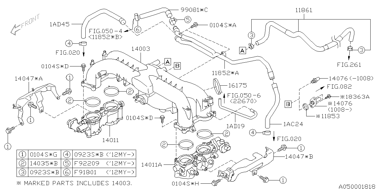 Diagram INTAKE MANIFOLD for your 2020 Subaru WRX Limited  