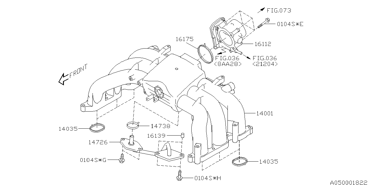 Diagram INTAKE MANIFOLD for your 2024 Subaru Forester   