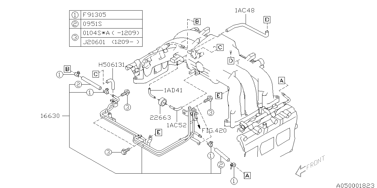 Diagram INTAKE MANIFOLD for your 2013 Subaru Forester  X PLUS 