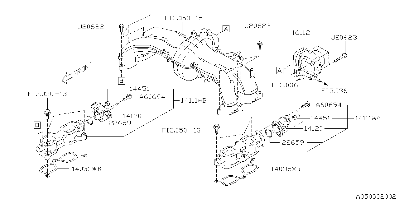 Diagram INTAKE MANIFOLD for your 2022 Subaru WRX 2.4L CVT Base 