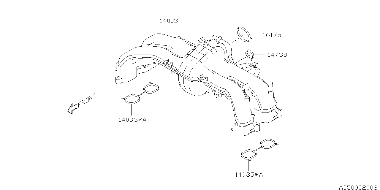 Diagram INTAKE MANIFOLD for your Subaru