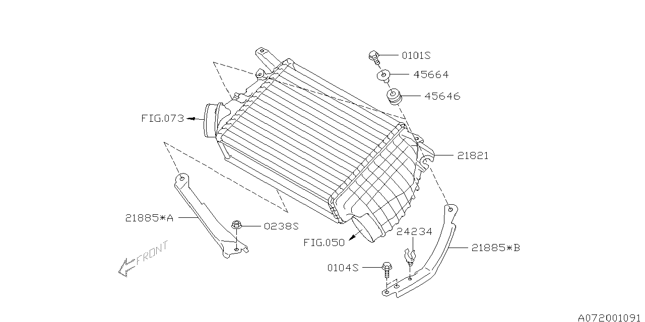 Diagram INTER COOLER for your 1997 Subaru Impreza  Limited Wagon 