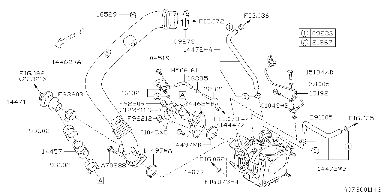 Diagram AIR DUCT for your 2017 Subaru Forester  Touring 