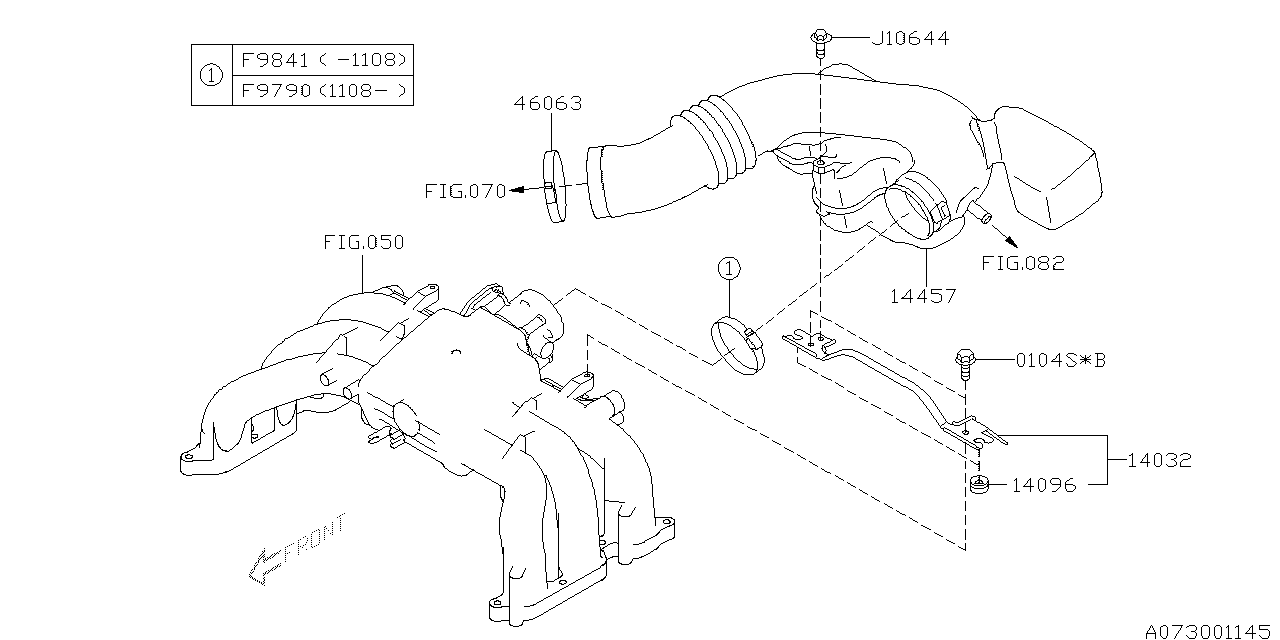 Diagram AIR DUCT for your 2009 Subaru Forester   