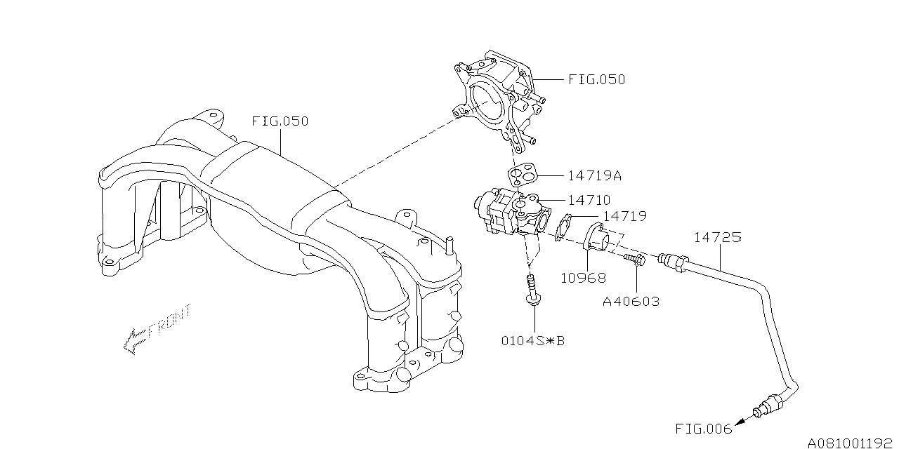 Diagram EMISSION CONTROL (EGR) for your 2013 Subaru Legacy  Limited Sedan 