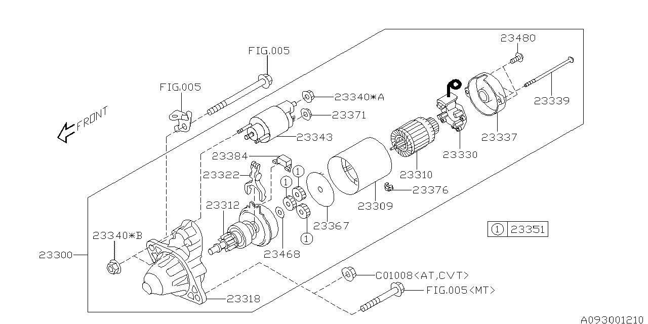 Diagram STARTER for your Subaru WRX  