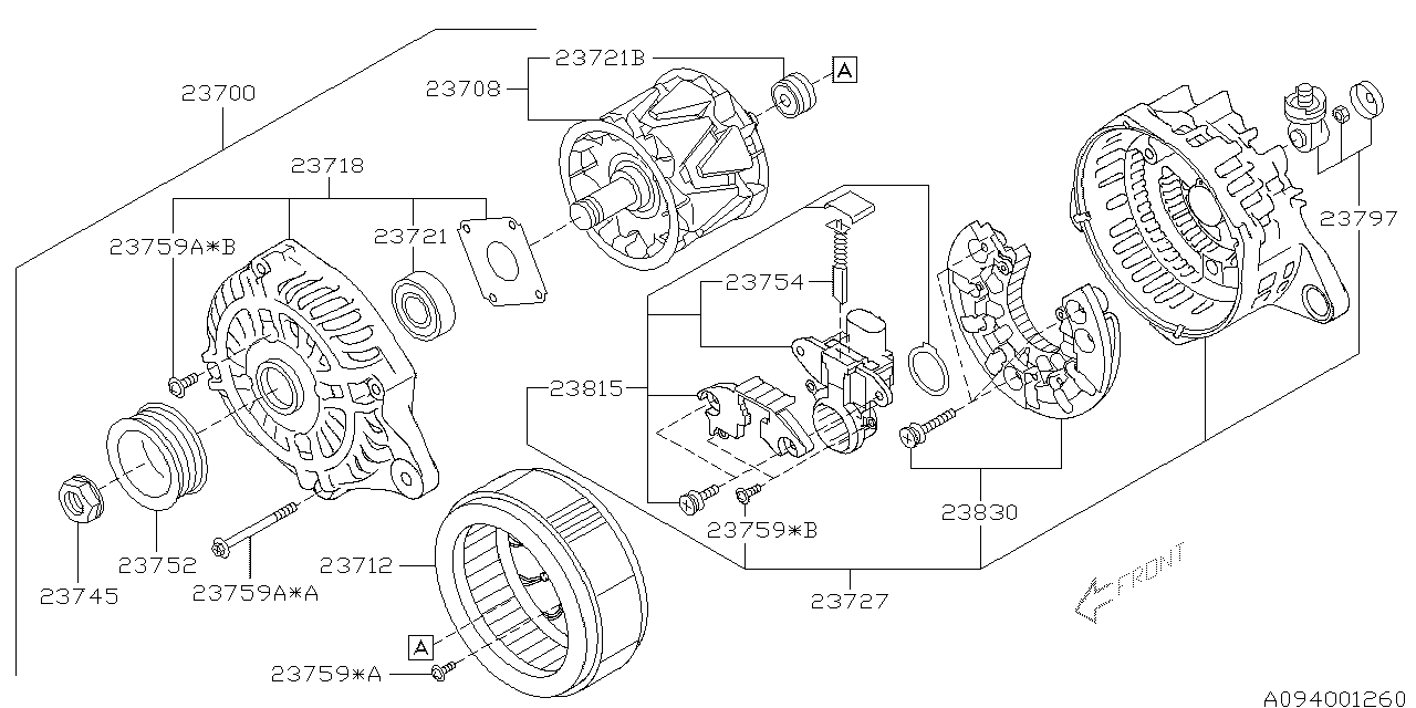 Diagram ALTERNATOR for your 2016 Subaru Impreza  SPORT LIMITED w/EyeSight WAGON 