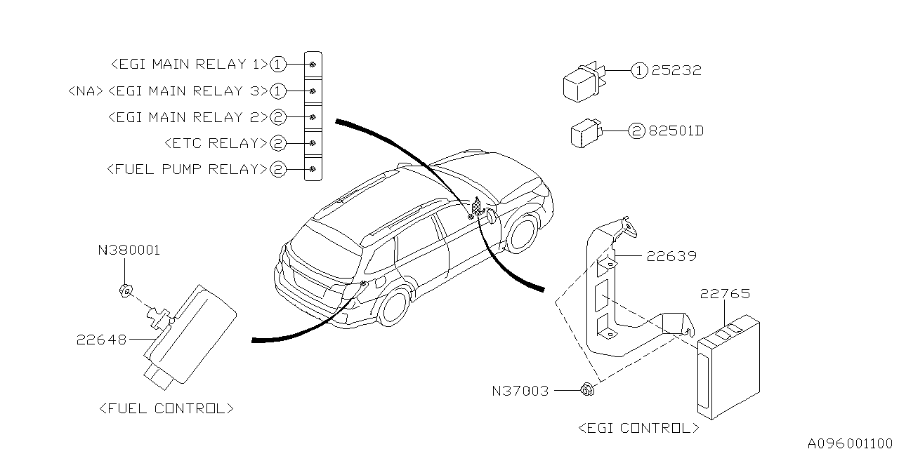 RELAY & SENSOR (ENGINE) Diagram