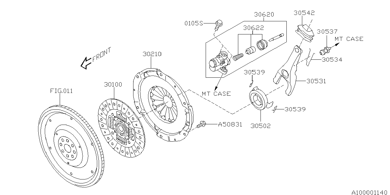 Diagram MT, CLUTCH for your 2002 Subaru WRX   